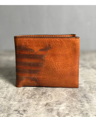 Cool Leather Mens Black Bifold billfold Wallets Small Wallet U.S. Map Wallets Front Pocket Wallet for Men - iwalletsmen