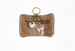 Handmade Leather Mens Key Holders Coin Wallet With Keyring Key Holder Zipper Wallet for Men - iwalletsmen