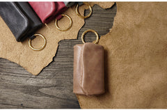 Handmade Leather Mens Key Holders Coin Wallet With Keyring Key Holder Zipper Wallet for Men - iwalletsmen