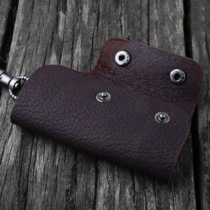 Handmade Leather Mens Key Holders Key Wallet With Belt Clip Key Holder Wallet for Men - iwalletsmen
