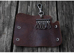Handmade Leather Mens Key Holders Key Wallet With Belt Clip Key Holder Wallet for Men - iwalletsmen