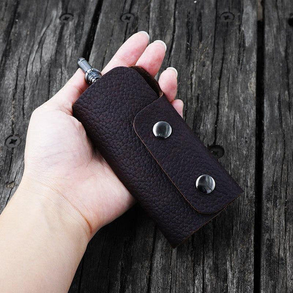 Handmade Leather Mens Key Holders Key Wallet With Belt Clip Key Holder Wallet for Men - iwalletsmen