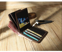 Handmade Leather Mens Trifold Billfold Wallet Personalize Trifold Small Wallets for Men - iwalletsmen