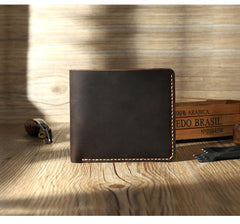 Handmade Leather Mens Trifold Billfold Wallet Personalize Trifold Small Wallets for Men - iwalletsmen