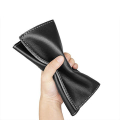 Handmade Leather Mens Trifold long Wallet Lots Cards Checkbook Long Wallet for Men - iwalletsmen