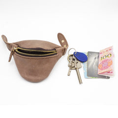 Handmade Leather Womens Wrist Pouch Zipper Mens Womens Wrist Wallet Wrist Purse - iwalletsmen