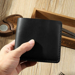 Handmade Coffee Leather Trifold Billfold Wallet Personalized Mens Trifold Wallets for Men - iwalletsmen