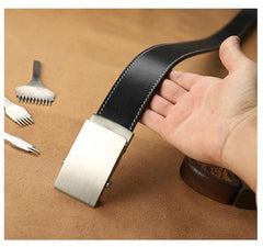 Handmade Mens Coffee Leather Belts PERSONALIZED Handmade Black Leather Belt for Men - iwalletsmen