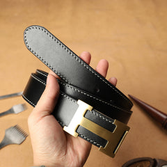 Handmade Mens Blue Leather Leather Belts PERSONALIZED Leather Belt for Men - iwalletsmen