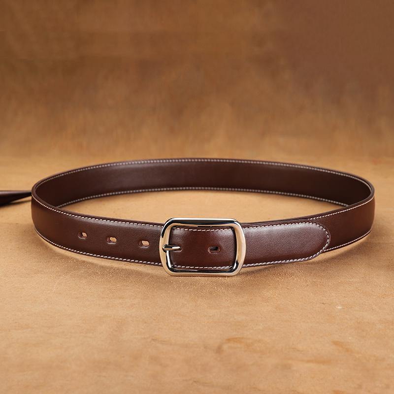 Handmade Mens Coffee Leather Belts PERSONALIZED Fashion Coffee Leather Belt for Men - iwalletsmen