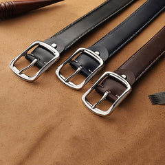 Handmade Mens Coffee Leather Belts PERSONALIZED Fashion Coffee Leather Belt for Men - iwalletsmen