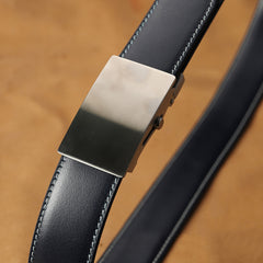 Handmade Mens Black Leather Belts PERSONALIZED Fashion Black Leather Belt for Men - iwalletsmen