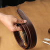 Handmade Mens Coffee Leather Belts PERSONALIZED Fashion Leather Belt for Men - iwalletsmen