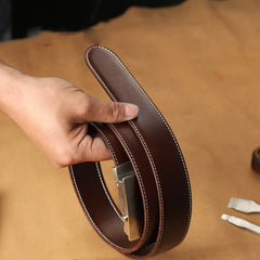 Handmade Mens Blue Leather Belts PERSONALIZED Fashion Leather Belt for Men - iwalletsmen