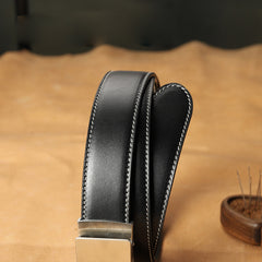 Handmade Mens Black Leather Belts PERSONALIZED Fashion Black Leather Belt for Men - iwalletsmen