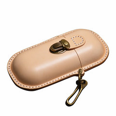 Handmade Mens Leather Glasses Cases With Hook Glasses Box Womens Glasses Holder Eyeglass Case