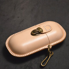 Handmade Mens Leather Glasses Case With Hook Glasses Box Womens Glasses Holder Eyeglass Case