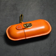 Handmade Mens Leather Glasses Case With Hook Glasses Box Womens Glasses Holder Eyeglass Case