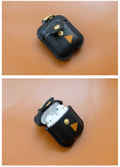Handmade Camouflage Leather AirPods 1,2 Cases with Wristlet Strap Leather AirPods Cases Airpod Case Cover - iwalletsmen