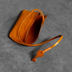 Handmade Vintage LEATHER MEN'S Womens Sunglasses Box Case Yellow Brown Glasses Holder For Men - iwalletsmen