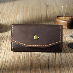 Handmade Vintage Coffee Leather Mens Keys Holder Keys Wallet Car Key Holders for Men - iwalletsmen