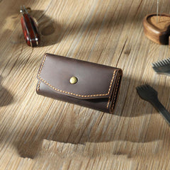 Handmade Vintage Coffee Leather Mens Keys Holder Keys Wallet Car Key Holders for Men - iwalletsmen