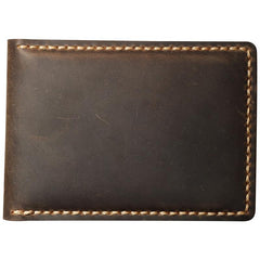 Handmade Vintage Leather Mens Licenses Wallet Personalized Bifold License Cards Wallets for Men - iwalletsmen