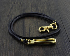 Handmade Black Leather Men's Long Biker Wallet Chain Wallet Long Biker Chain Wallet For Men - iwalletsmen