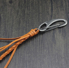 Handmade Braided Leather Cool Punk Rock Wallet Chain Biker Trucker Wallet Chain Trucker Wallet Chain for Men