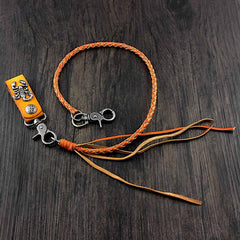 Handmade Braided Scorpion Leather Cool Punk Rock Wallet Chain Biker Trucker Wallet Chain Trucker Wallet Chain for Men
