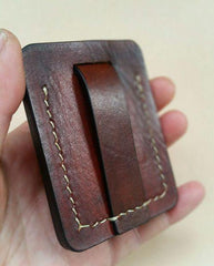 Handmade Leather Classic Zippo Lighter Case Coffee Standard Zippo Lighter Holder Pouch For Men - iwalletsmen