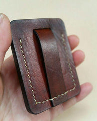 Handmade Coffee Leather Classic Zippo Lighter Case Standard Zippo Lighter Holder Pouch For Men - iwalletsmen