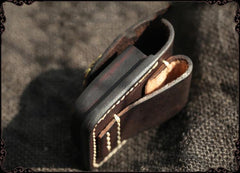 Handmade Coffee Leather Mens Classic Zippo Lighter Case With Belt Loop Lighter Holder For Men - iwalletsmen