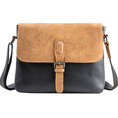 Handmade Cool Leather Mens Small Messengers Bag Shoulder Bags for Men - iwalletsmen