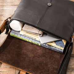 Handmade Cool Leather Mens Small Messengers Bag Shoulder Bags for Men - iwalletsmen