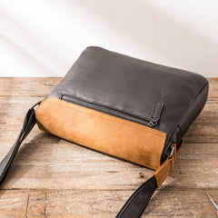 Handmade Cool Leather Mens Small Messengers Bag Shoulder Bags for Men - iwalletsmen
