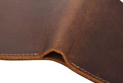 Vintage Mens Leather Slim Small Wallet Cool billfold Slim Bifold Wallets for Men - iwalletsmen