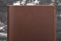 Vintage Mens Leather Slim Small Wallet Cool billfold Slim Bifold Wallets for Men - iwalletsmen
