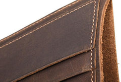 Vintage Mens Leather Slim Small Wallet Cool billfold Slim Bifold Wallets for Men - iwalletsmen