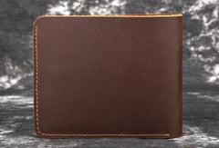 Vintage Mens Leather Slim Small Wallet Cool billfold Slim Bifold Wallets for Men - iwalletsmen