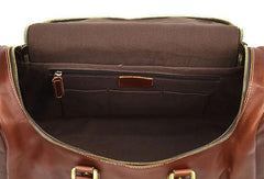 Cool Leather Mens Duffle Bag Travel Bag Weekender Bag Overnight Bag for Men - iwalletsmen