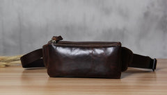 Leather Fanny Pack Mens Waist Bag Hip Pack Belt Bag Bumbag for Men