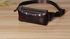 Leather Fanny Pack Mens Waist Bag Hip Pack Belt Bag Bumbag for Men