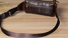 Leather Fanny Pack Mens Waist Bag Hip Pack Belt Bag Bumbag for Men