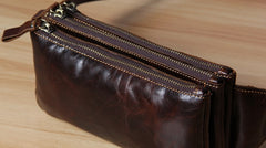 Leather Fanny Pack Mens Waist Bag Hip Pack Belt Bag Bumbag for Men
