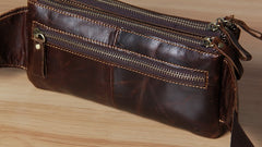 Leather Fanny Pack Mens Waist Bag Hip Pack Belt Bag Bumbag for Men