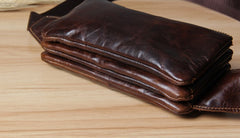 Leather Fanny Pack Mens Waist Bag Hip Pack Belt Bag Bumbag for Men