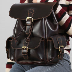 Handmade Genuine Leather Mens Cool Backpack Sling Bag Large Travel Bag Hiking Bag for Men
