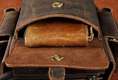 Cool Leather Mens Drop Leg Bag Belt Pouch Bag HIP PACK Waist Bag Shouder Bags For Men - iwalletsmen