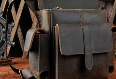 Cool Leather Mens Drop Leg Bag Belt Pouch Bag HIP PACK Waist Bag Shouder Bags For Men - iwalletsmen